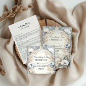 Something Blue Winter Floral Bachelorette Kaart