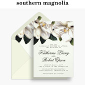 Carte RSVP de mariage botanique Magnolia Sud