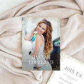 Invitation En Aluminium Sparkle Delight Foil Graduation Portrait Photo