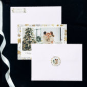 Cartes Pour Fêtes Annuelles Photo de Noël Elegant Gold et Silver Snowflake