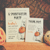 Invitation En Aluminium Gold Foil Spooktacular Halloween fête d'anniversai