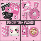 Rond Sticker éffrayant blanc blanc d'Halloween Kid