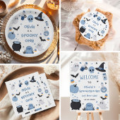 Invitation Anniversaire bleu Halloween effrayant