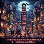 Ghost Halloween Black Papieren Bordje