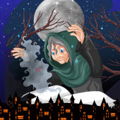 Puzzle Sorcière effrayante & Maison hantée Halloween🌙