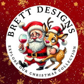 Étiquette Joyeux voeux de Noël Père Noël