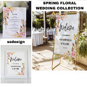 Spring Floral We Eloped bruiloft aankondiging