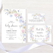 Serviette En Papier Petit Baby shower Fleur sauvage rose pourpre