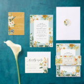 Serviette En Papier Mint vert jardin Fleurs sauvages Printemps mariage (Personnalisez la collection de ce créateur indépendant. )
