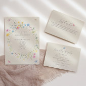 Menu Mariage Fleur sauvage Boho Chic