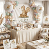 Sticker Rond Animals Squirrel Family wildlife