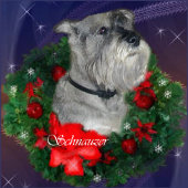 Ruban Gros-grain Noël Schnauzer Standard
