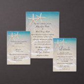 Éventail Programme de mariage Starfish Beach Fans (Personnalisez la collection de ce créateur indépendant.)