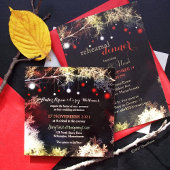 Invitation Whimsical Starry Mariage de la forêt de nuit