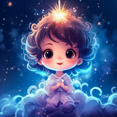 Ornement En Métal Starry Little Princess Nightime Girly Personnalise