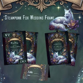 Invitation Cadre de mariage de renard Steampunk.