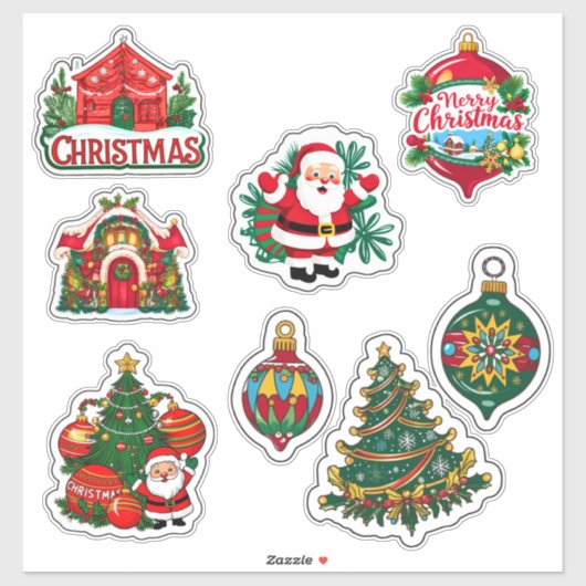 Collection Sticker Festive de Noël (Feuille)