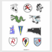 Collection Stickers Emblems Luftwaffe (Feuille)