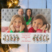 Petite Chaussette De Noël Nom vert Marching Quirky Christmas Reindeer