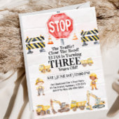 Construction Themed Children's Birthday Vierkante Sticker