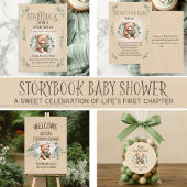 Assiettes En Carton Storybook Teddy Bear Baby shower de verdure