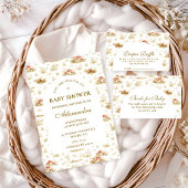 Invitation Baby Shower Champignon Forêt Conte de Fées