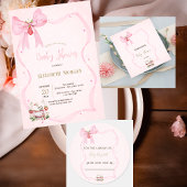 Aimant Baby shower de la fraise, de l'oie, des points du 