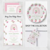Carte D'accompagnement Baby shower fraise Raffin