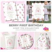 Assiettes En Carton Berry fraise Premier anniversaire
