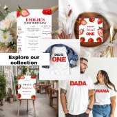 T-shirt Pour Bébé Un Bébé fraise 1er Anniversaire Thème fraise