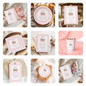 Invitation Berry First Strawberry Pink Bow 1er Anniversaire P