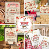 Stampede fraise Invitation d'anniversaire
