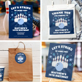 Boy's Bowling Strike Up Some Fun Verjaardag Papieren Bekers