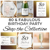 Étiquette Carte de réponse pour fête des 80 ans