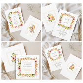 Cartons Réponse Jardin d'été Aquarelle Mariage Repas Choix