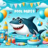 Invitation Editab PoolFête Anniversaire pour les enfants Amus