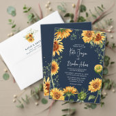 Elegant Herfst Sunflower & Navy Bedankt voor het h Bedankdoosjes (Personaliseer deze collectie van deze onafhankelijke maker. Test)