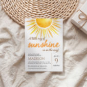 Retro Sun Baby Shower Invitation