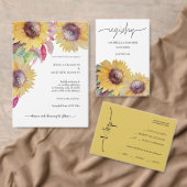 Invitation Tournesol Jaune Moder Élégant Tableau de siège (Personnalisez la collection de ce créateur indépendant. )