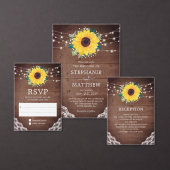 Carte Postale Faire-part Dentelles Rustiques Tournesol Bébés Respirer Enreg (Personnalisez la collection de ce créateur indépendant.)