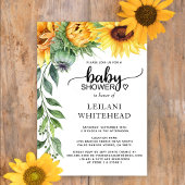 Zonnebloem Waterverf Baby shower Napkins Servet