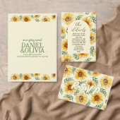 Numéro De Table Tournesol Eucalyptus Floral Mariage botanique (Personnalisez la collection de ce créateur indépendant. )