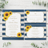 Programme Tournesol rustique et Mariage bleu marine (Personnalisez la collection de ce créateur indépendant.)