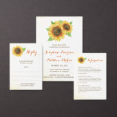 Ballotins Mariage d'aquarelle de tournesol (Personnalisez la collection de ce créateur indépendant.)