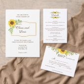 Programme de mariage des fleurs de soleil d'été (Personnalisez la collection de ce créateur indépendant. )