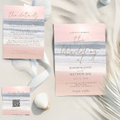 Sunset Beach Wedding | Oceanside Wedding Uitnodigingen Wikkel