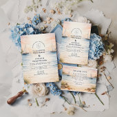 Invitation Sunset Sailboat Seaside Wedding