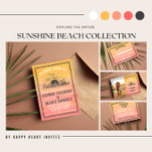 Invitation Sunshine Beach Destination Ocean Mariage Card