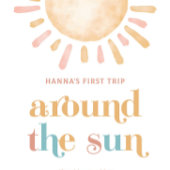 Invitation Premier voyage autour du soleil 1er anniversaire P