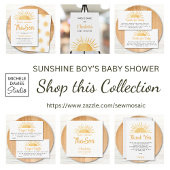 Hier komt de zoon Baby shower dank u Bedankkaart